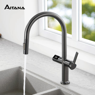 Smart Luxury Kitchen Faucet with Digital Display & Sensor Touch